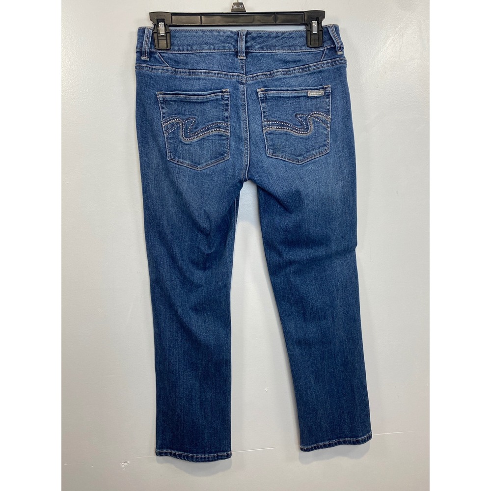 White House Black‎ Market Denim Crop Leg Embellished Pockets Jeans Size 2